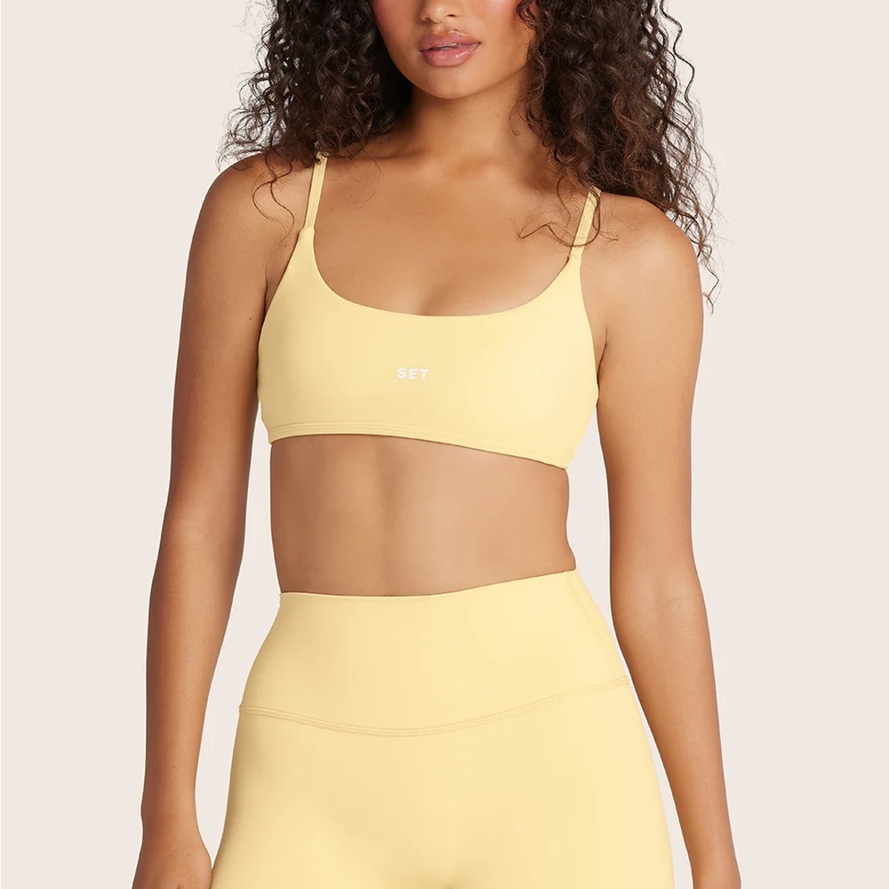 NWT Set Active Breathe Airluxe Base Bra Butter Medium